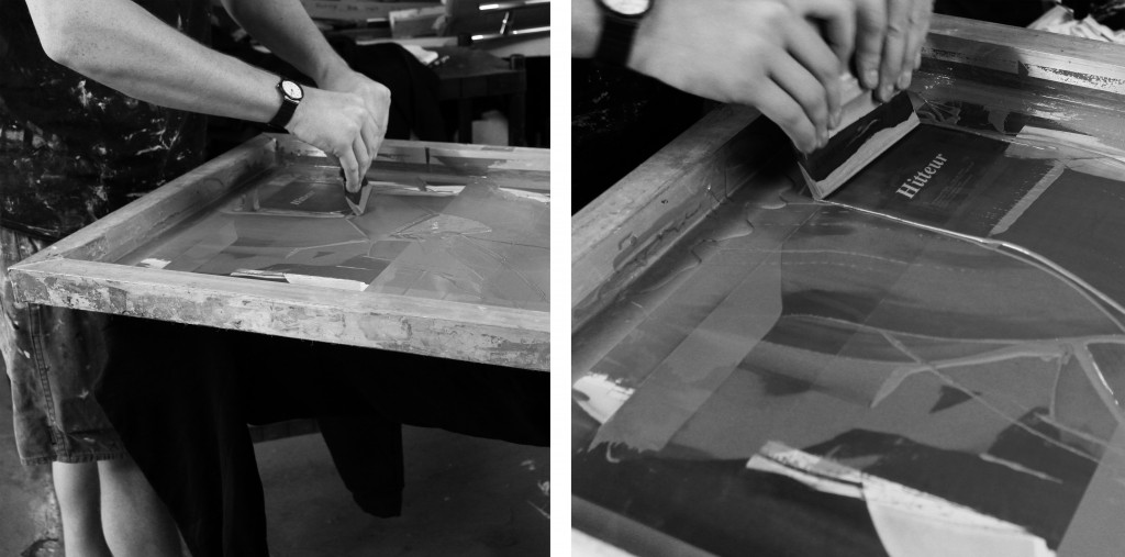 Screen printing process with reflective ink