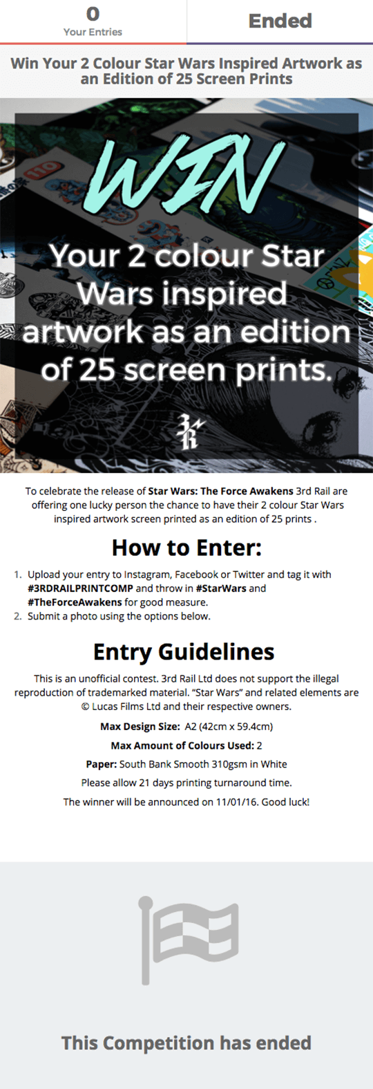 Star Wars Screen Print Competition
