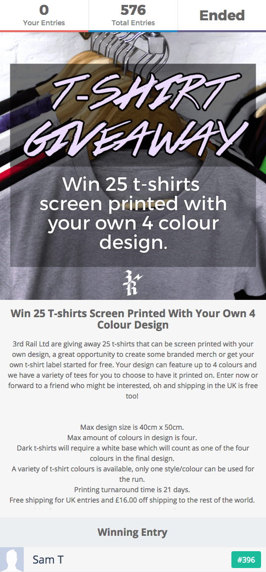 T-Shirt Giveaway Contest