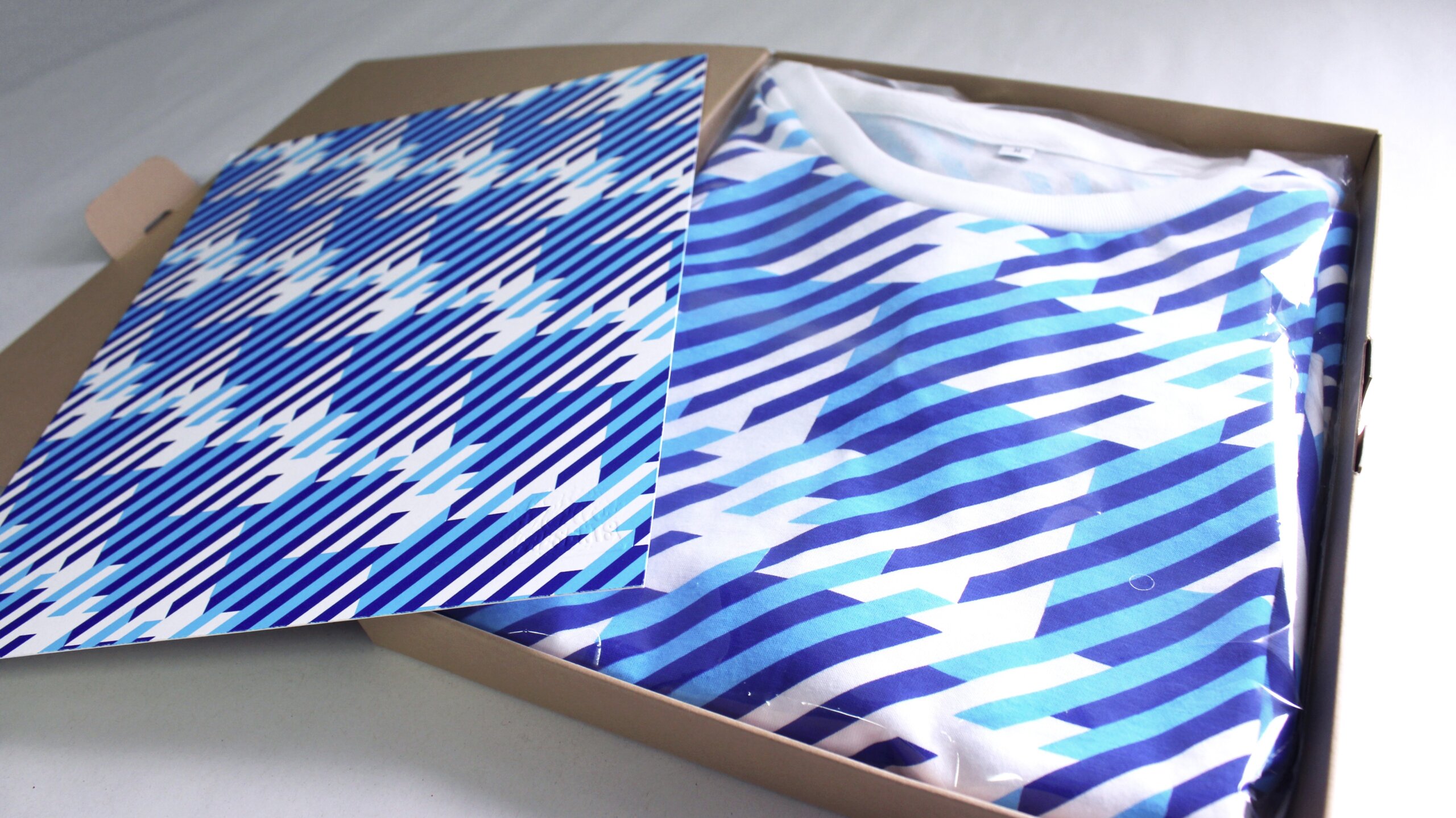 T-shirt in box with screen print