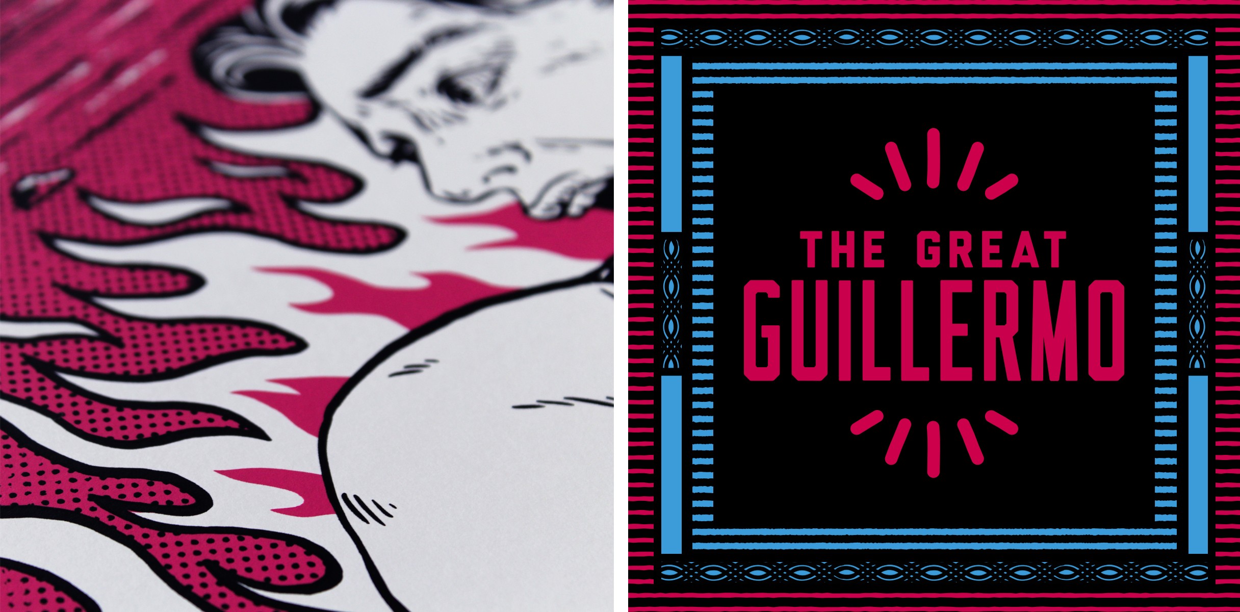 The Great Guillermo Poster and close up of Lola Beltran's screen print