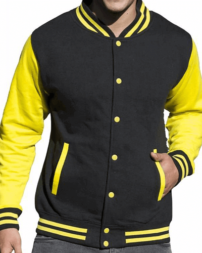 JH043 Awdis Unisex Contrast Varsity Jacket