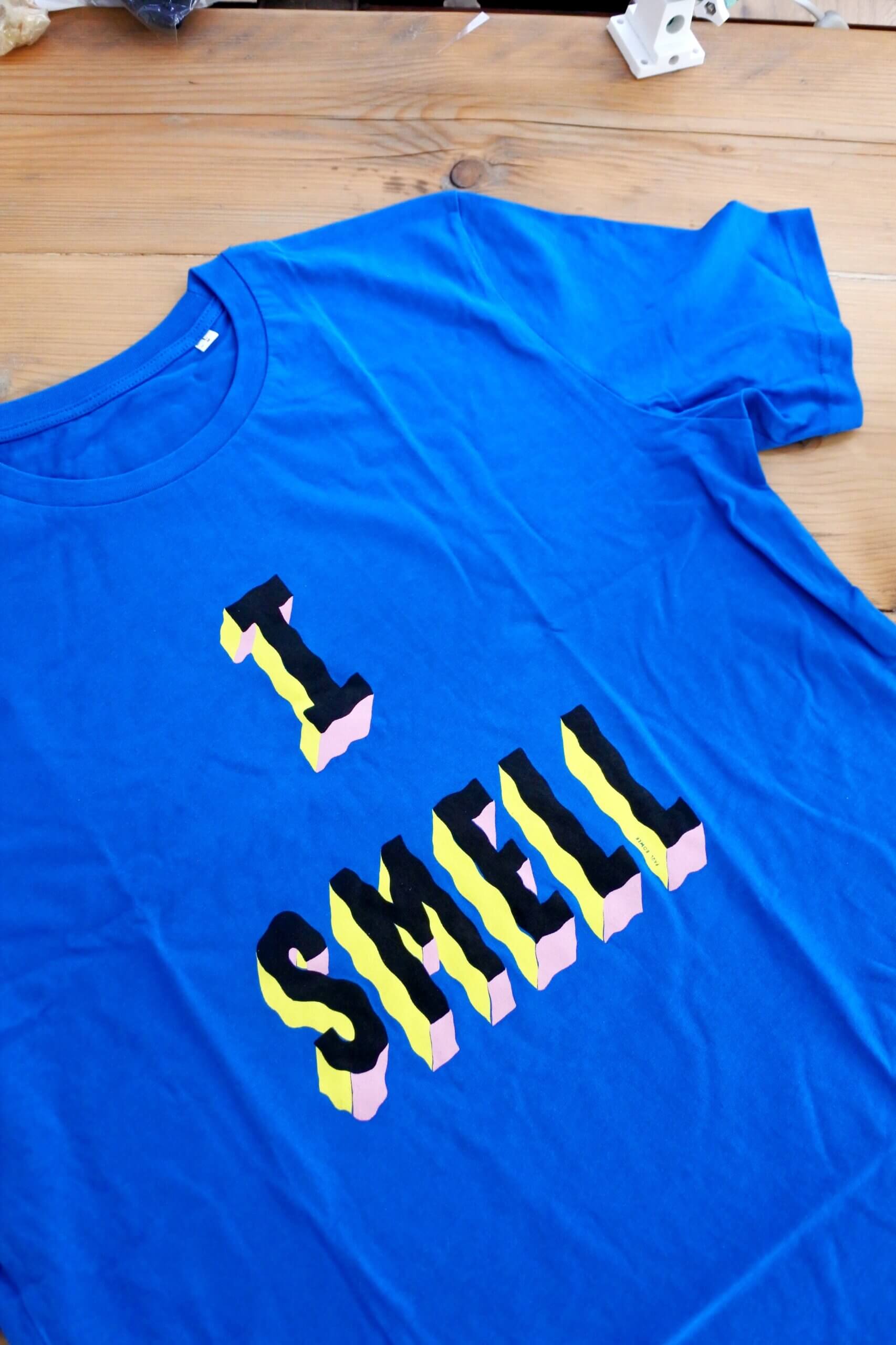 blue T shirt printing