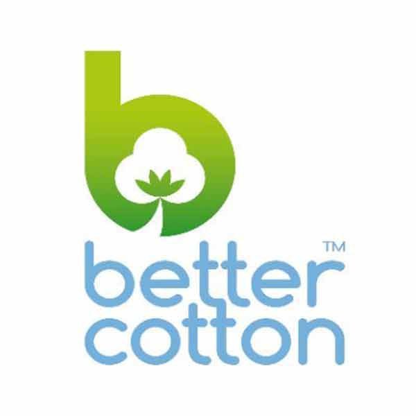 Better Cotton Initiative (BCI) certified garments showcased on a garment and t-shirt printing website.