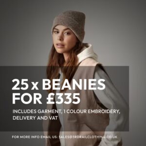 25 x Beechfield Cuffed Beanies With Embroidery
