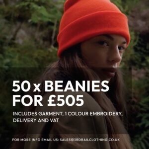 50 x Beechfield Cuffed Beanies With Embroidery