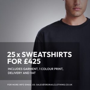 25 x Sweatshirts With a 1 Colour Screen Print