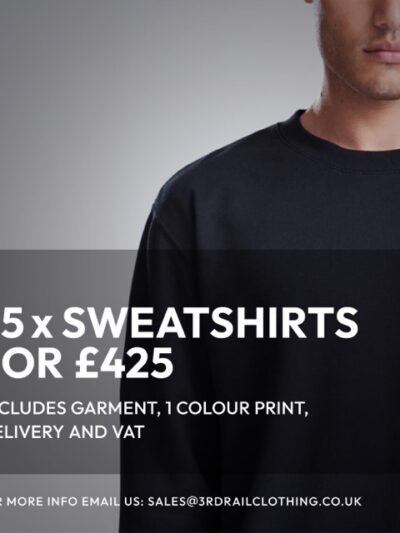25 x Sweatshirts With a 1 Colour Screen Print