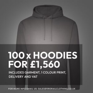 100 x Hoodies With a 1 Colour Screen Print