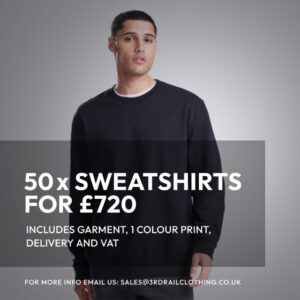 50 x Sweatshirts With a 1 Colour Screen Print