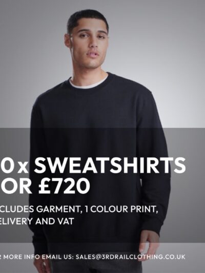 50 x Sweatshirts With a 1 Colour Screen Print