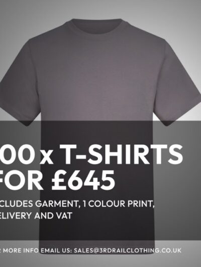 100 x T-Shirts With A 1 Colour Screen Print