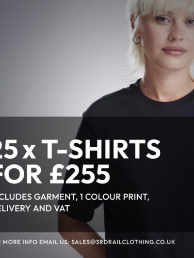 25 x T-Shirts With A 1 Colour Screen Print