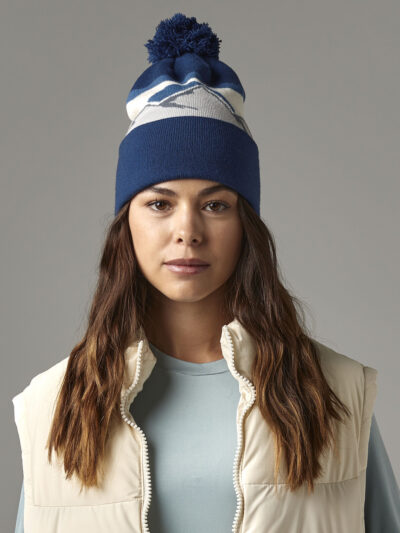 Beechfield Mountain Peaks Pom Pom Beanie B395R