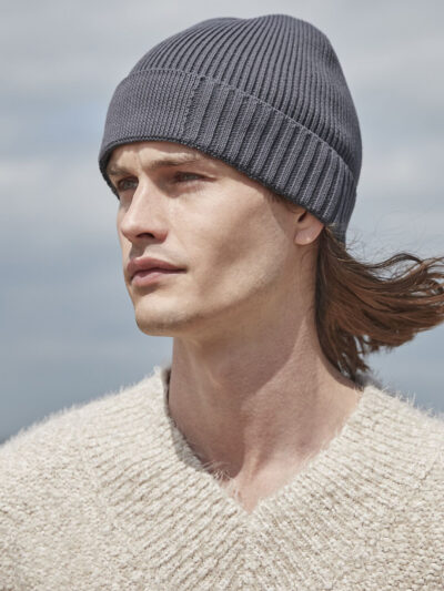 Beechfield Organic Cotton Engineered Patch Beanie B438N