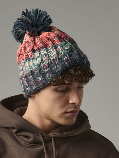Beechfield Corkscrew Pom Pom Beanie B486