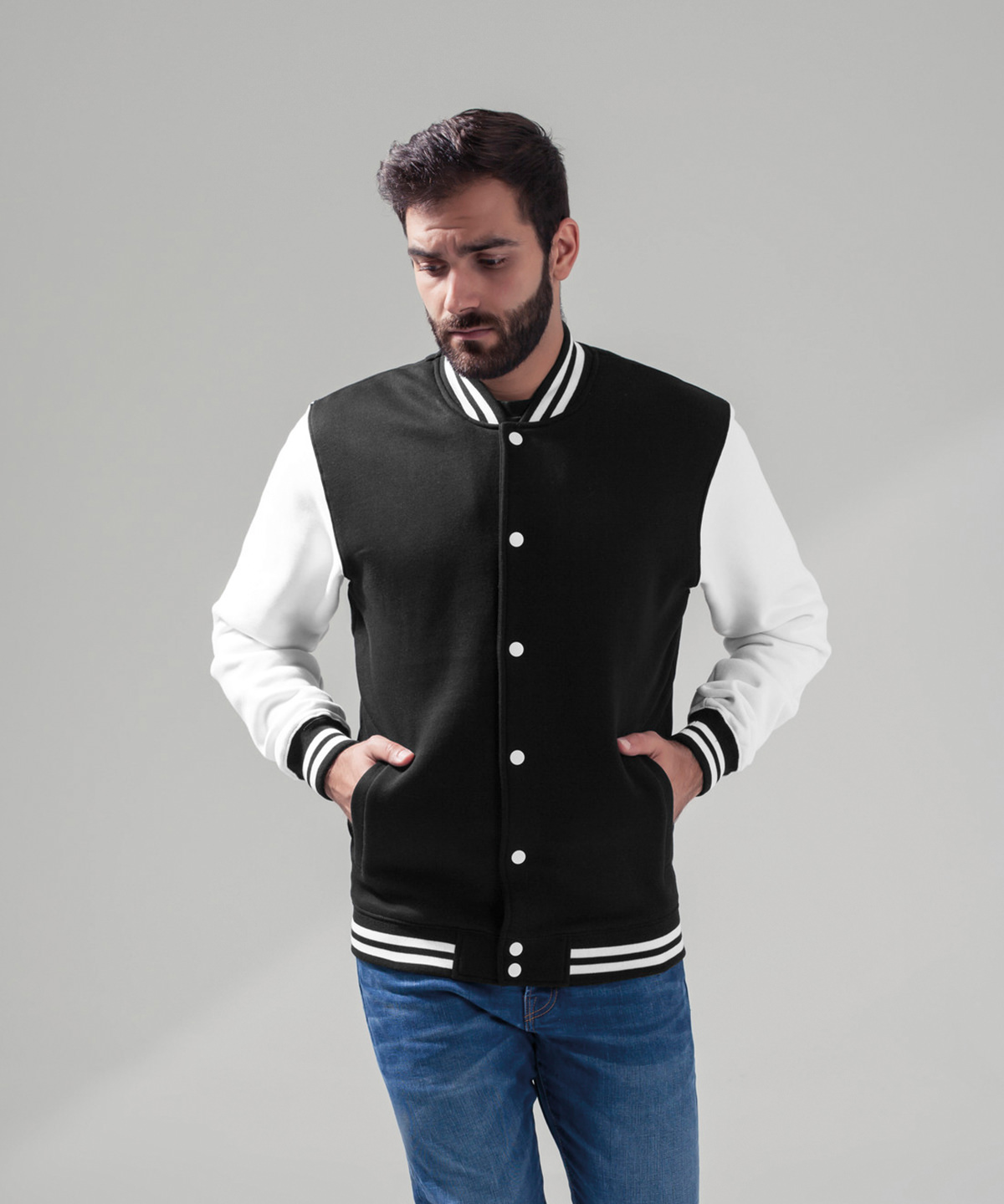 Build Your Brand Sweat College Jacket BY015