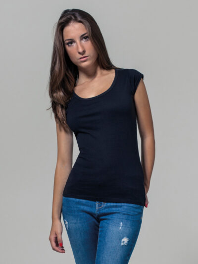 Build Your Brand Women’s Back Cut Tee BY035