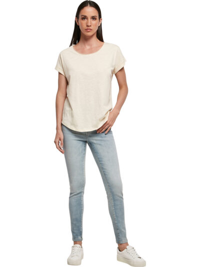 Build Your Brand Women’s Long Slub Tee BY036