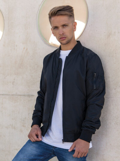 Build Your Brand Light Bomber Jacket BY045