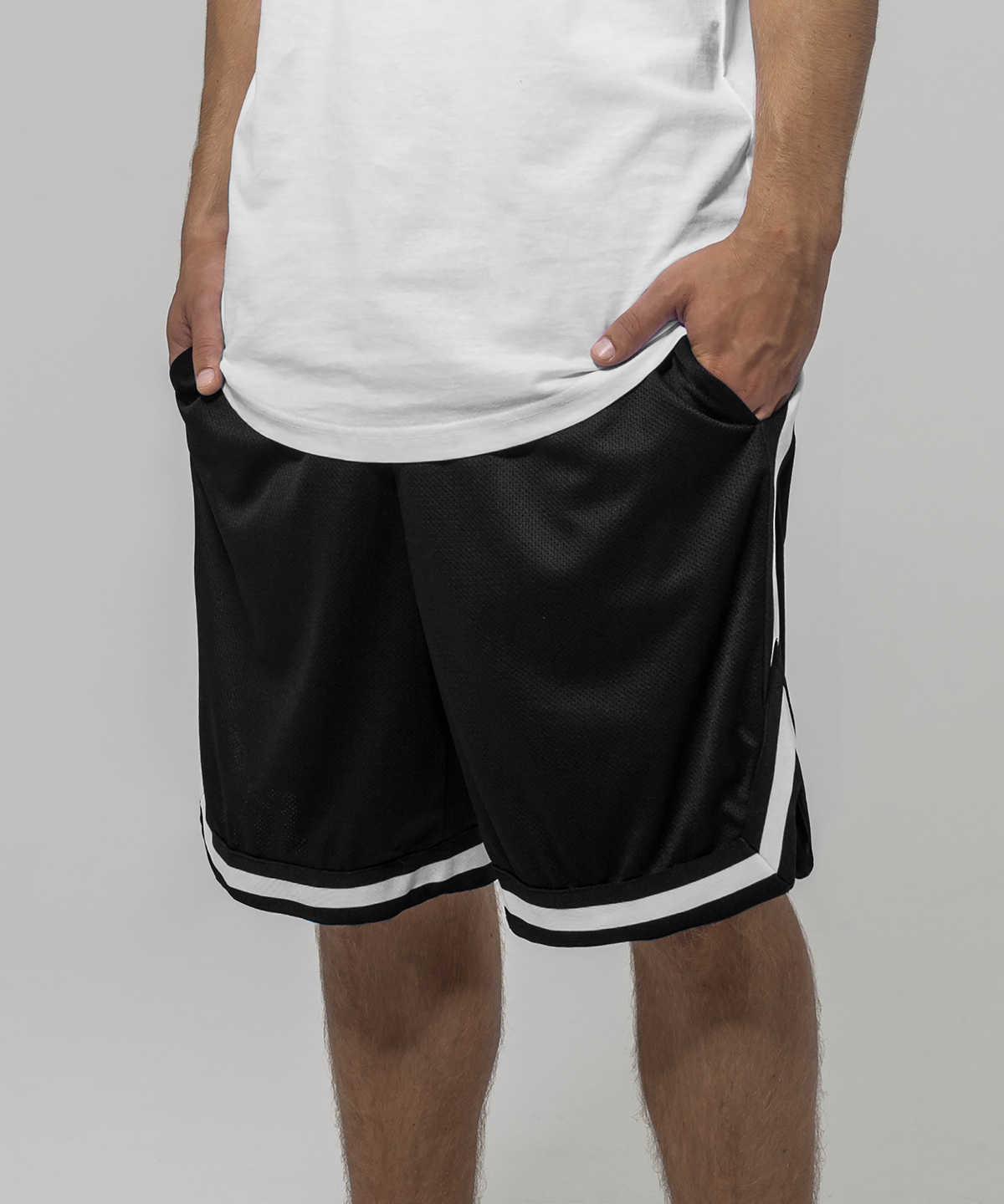 Build Your Brand Two-tone Mesh Shorts BY047