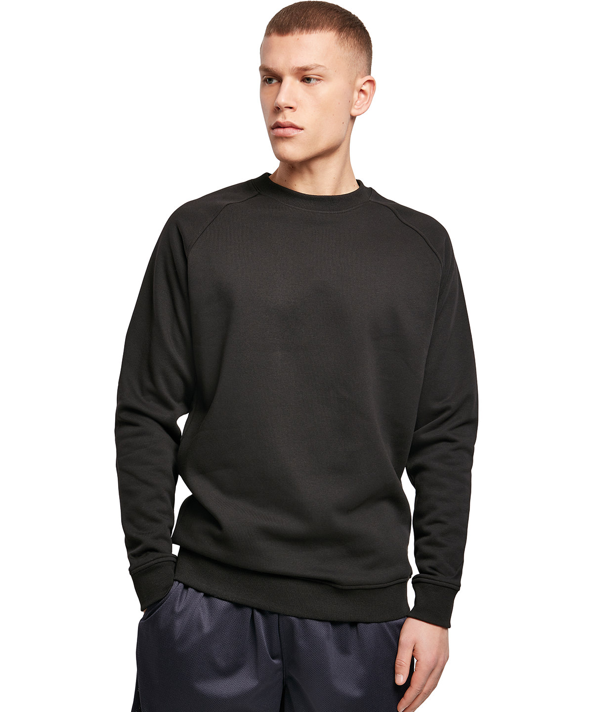 Build Your Brand Raglan Sweat Crew Neck BY094