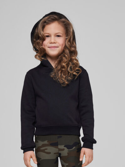 Build Your Brand Girls Cropped Sweat Hoodie BY113