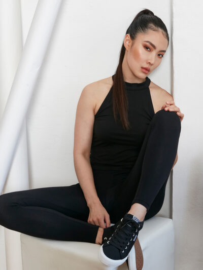 Build Your Brand Women’s Turtleneck Short Top BY134