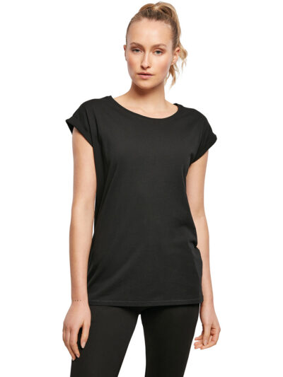 Build Your Brand Women’s Organic Extended Shoulder Tee BY138