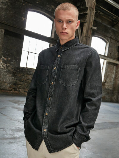 Build Your Brand Denim Shirt BY152