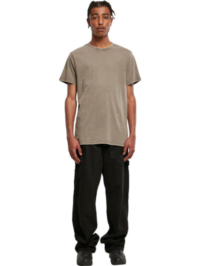 Build Your Brand Acid Washed Round Neck Tee BY190