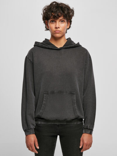 Build Your Brand Women’s Acid Washed Oversized Hoodie BY194