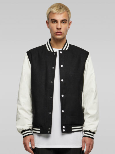 Build Your Brand Old School College Jacket BY269