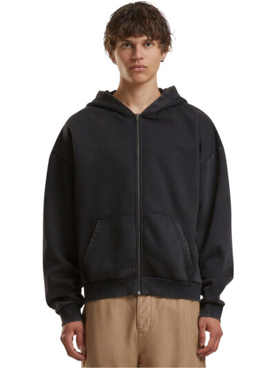Build Your Brand Vintage Heavy Zip Hoodie BY295