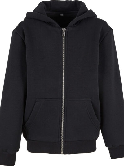 Build Your Brand Kids Fluffy Zip Hoodie BY316