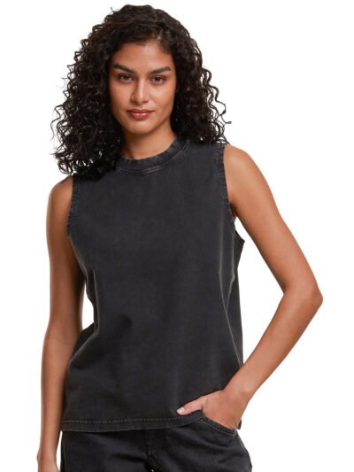 Build Your Brand Women’s Vintage Washed Sleeveless Tee BY429