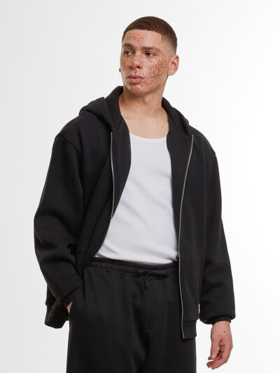 Build Your Brand Loose-fit Zip Hoodie BY443