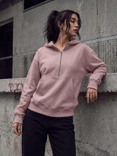 Earth Positive Women’s Half Zip Hoodie EP314