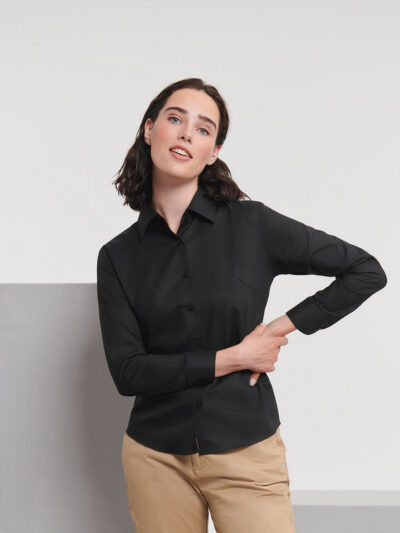 Russell Athletic Women’s Long Sleeve Easycare Oxford Shirt J932F