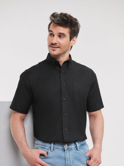 Russell Athletic Short Sleeve Easycare Oxford Shirt J933M