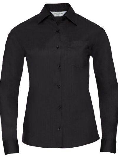 Russell Athletic Women’s Long Sleeve Polycotton Easycare Poplin Shirt J934F