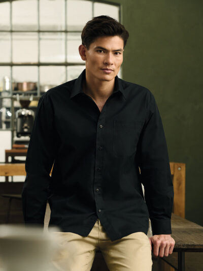 Russell Athletic Long Sleeve Polycotton Easycare Poplin Shirt J934M