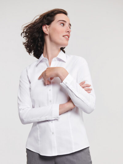 Russell Athletic Women’s Long Sleeve Herringbone Shirt J962F