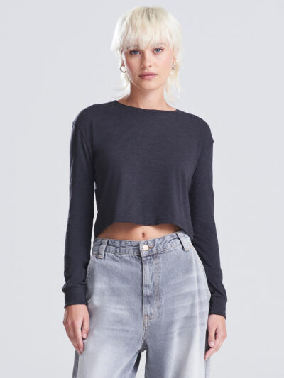 AWDis Women's Long Sleeve Cropped T JT016