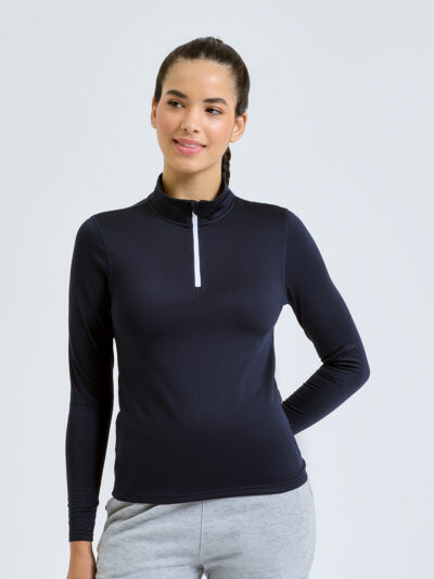 TriDri Women’s Recycled Long Sleeve Brushed Back ¼ Zip TR121