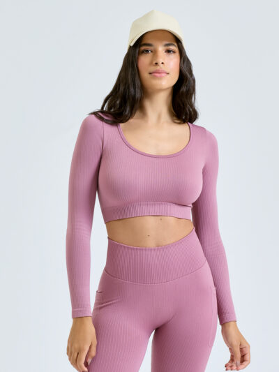 TriDri Women’s Ribbed Seamless “3D Fit” Crop Top TR224
