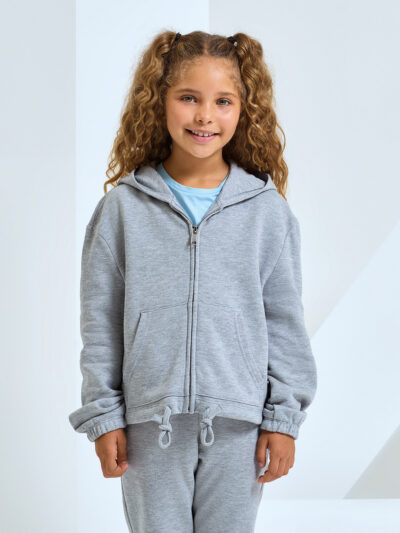 TriDri Kids Recycled Cropped Oversize Full-zip Hoodie TR61B