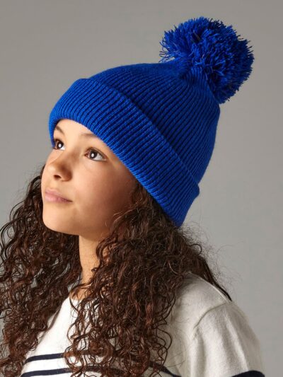 Beechfield Junior Reflective Bobble Beanie B406B