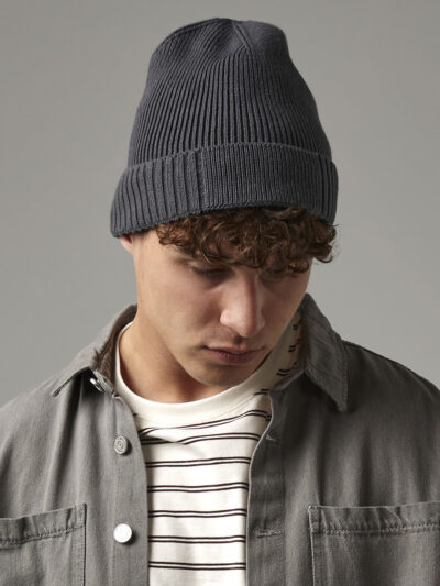 Beechfield Organic Cotton Engineered Patch Beanie B438N