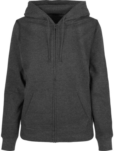 Build Your Brand Women’s Basic Zip Hoodie BB009